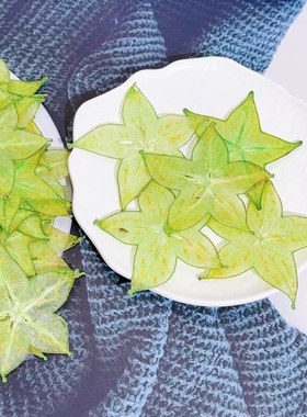 压花杨桃切片水果标本DIY材料