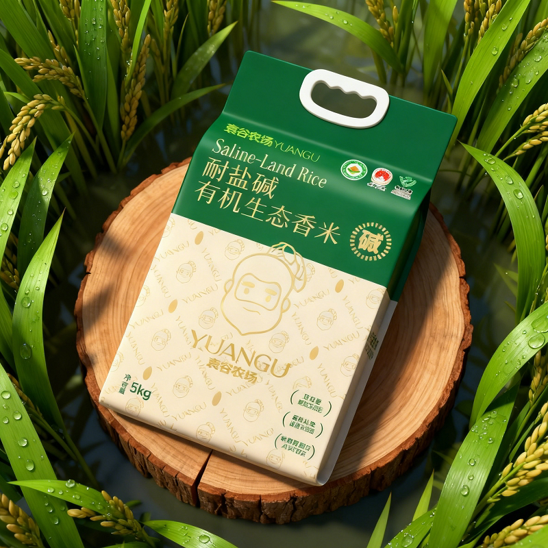 袁谷耐盐碱生态有机香米5kg*2袋共20斤真空包装2025年当季新米