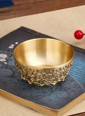 聚宝盆摆件黄铜家用客厅纯装饰招黄铜制品工艺礼品摆饰财存钱罐黄