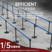 君铎 可移动排队护栏机场专用一米线隔离带伸缩带栏杆警戒线围栏