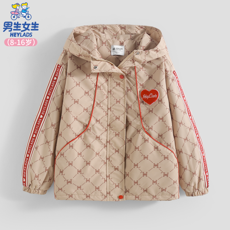 男生女生童装儿童外套加绒2024新款春秋款女童上衣中大童秋冬风衣