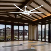 变频静音大尺寸吊扇简约餐厅工业风扇吊扇灯复古客厅欧美式 100寸