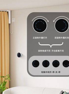 适用杜亚奥科欧瑞博瑞克斯创明电动窗帘卷帘遥控器无线旋钮控制器