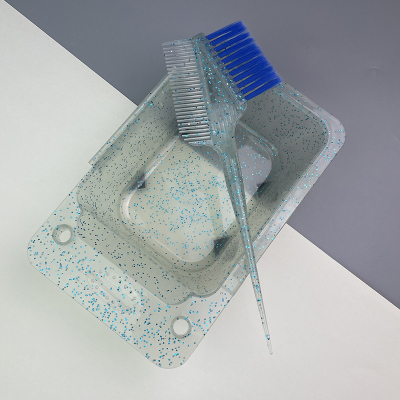 透明焗油碗专业美发染发工具理发店烫染双面梳刷子发廊调色碗梳子