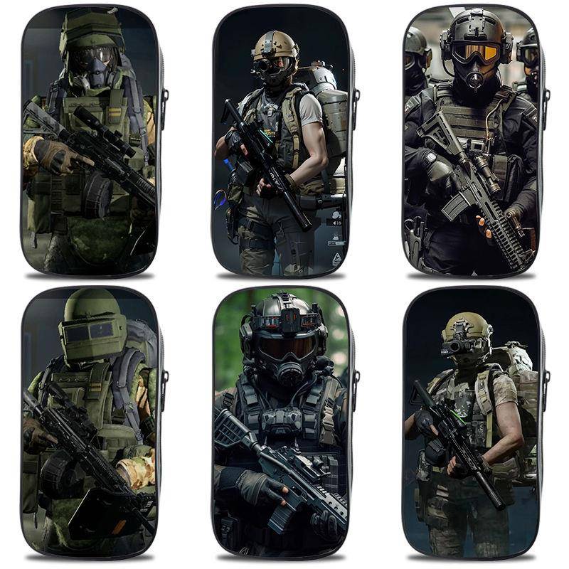 暗区突围文具战神大容量笔袋初中小学生铅笔袋盒拉炼帆布笔盒儿童