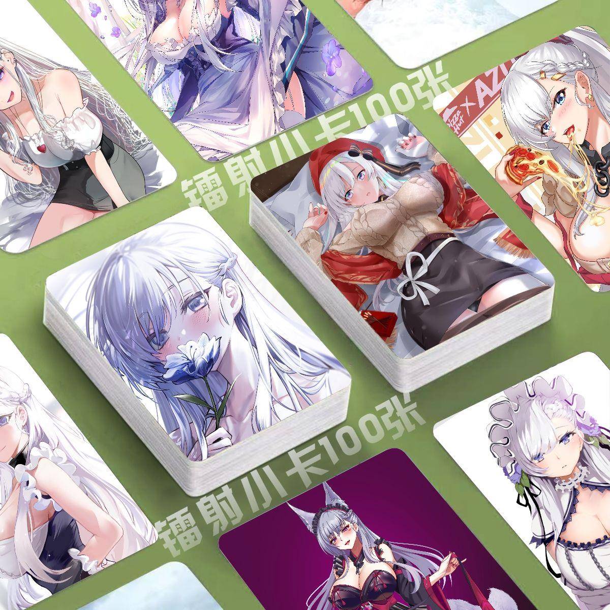 碧蓝航线贝尔法斯特周边镭射小卡100张游戏动漫3寸圆角LOMO卡