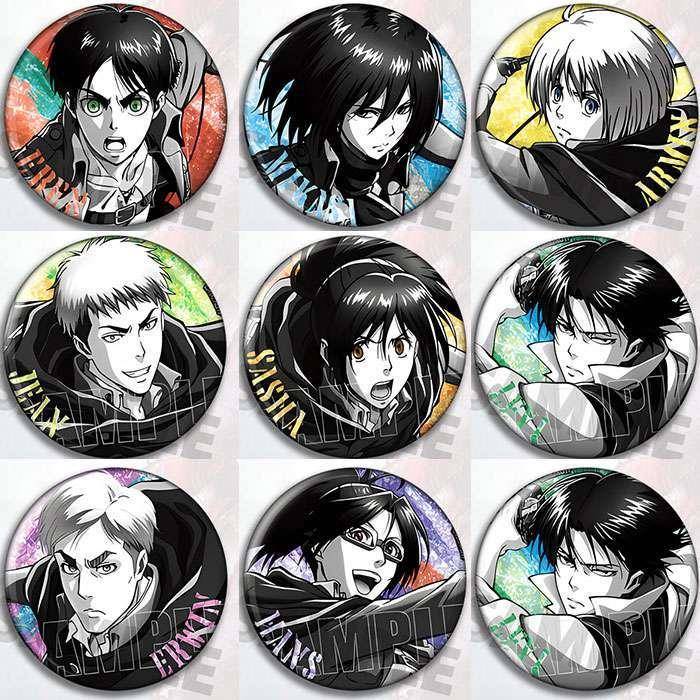 进击的巨人 动漫周边 吧唧挂件艾伦三笠韩吉徽章兵长胸章让萨莎