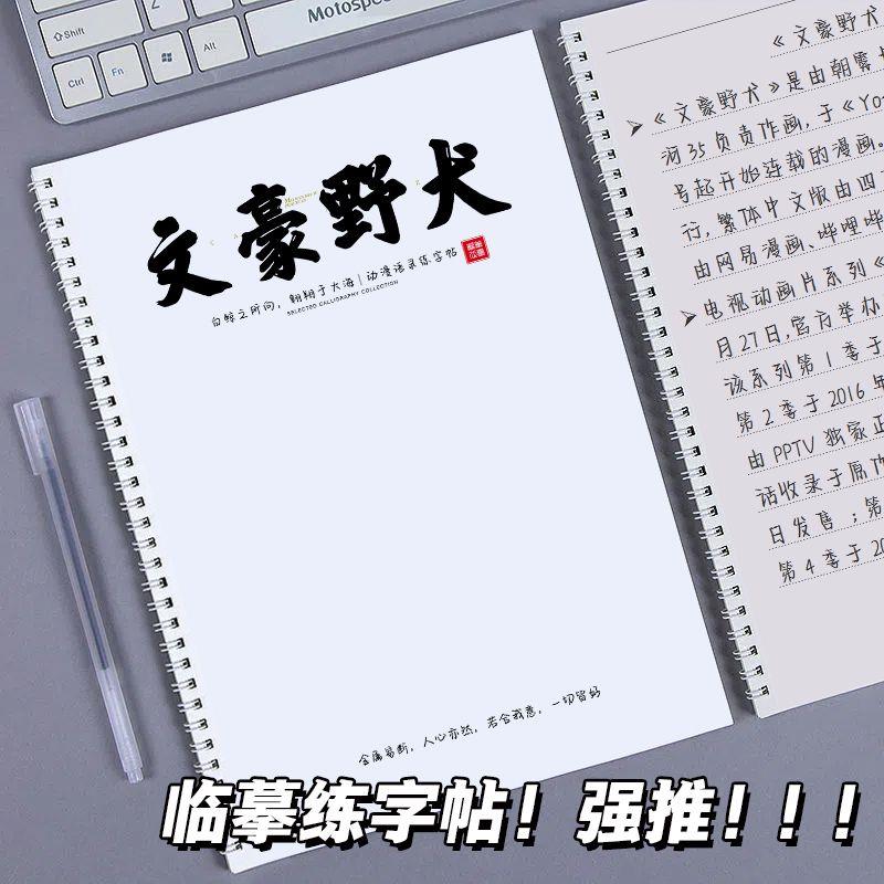 文豪野犬周边女生练字帖字体漂亮大气语录瘦金体字帖高中生奶酪体