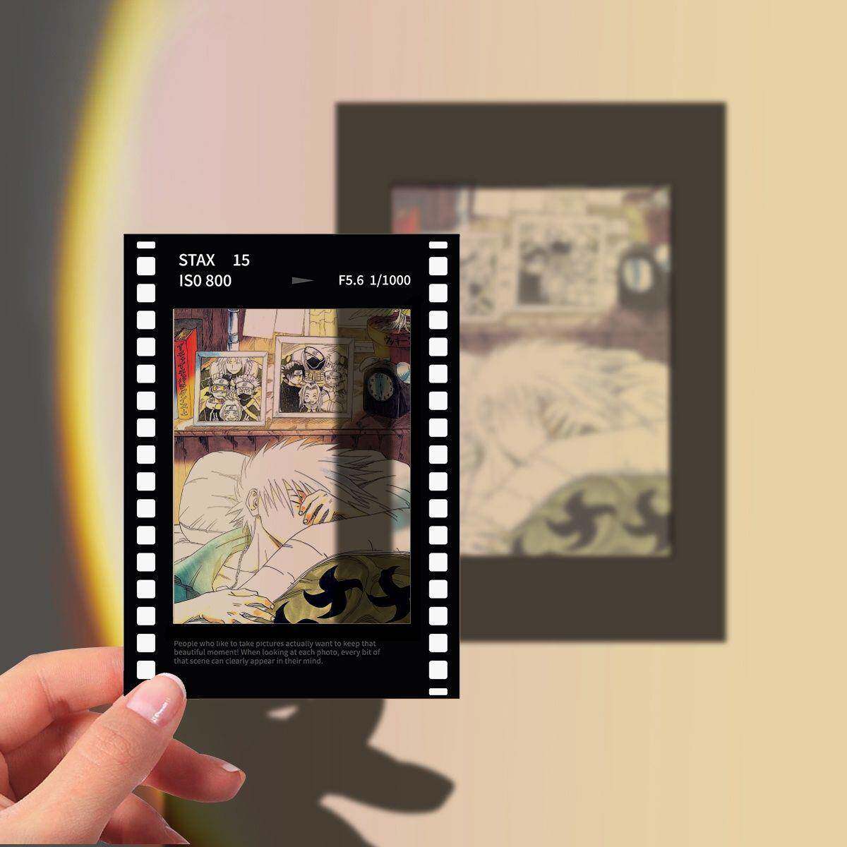 适用火影忍者25周年65x90透明胶片拍立得仿黑胶照片卡卡西小队