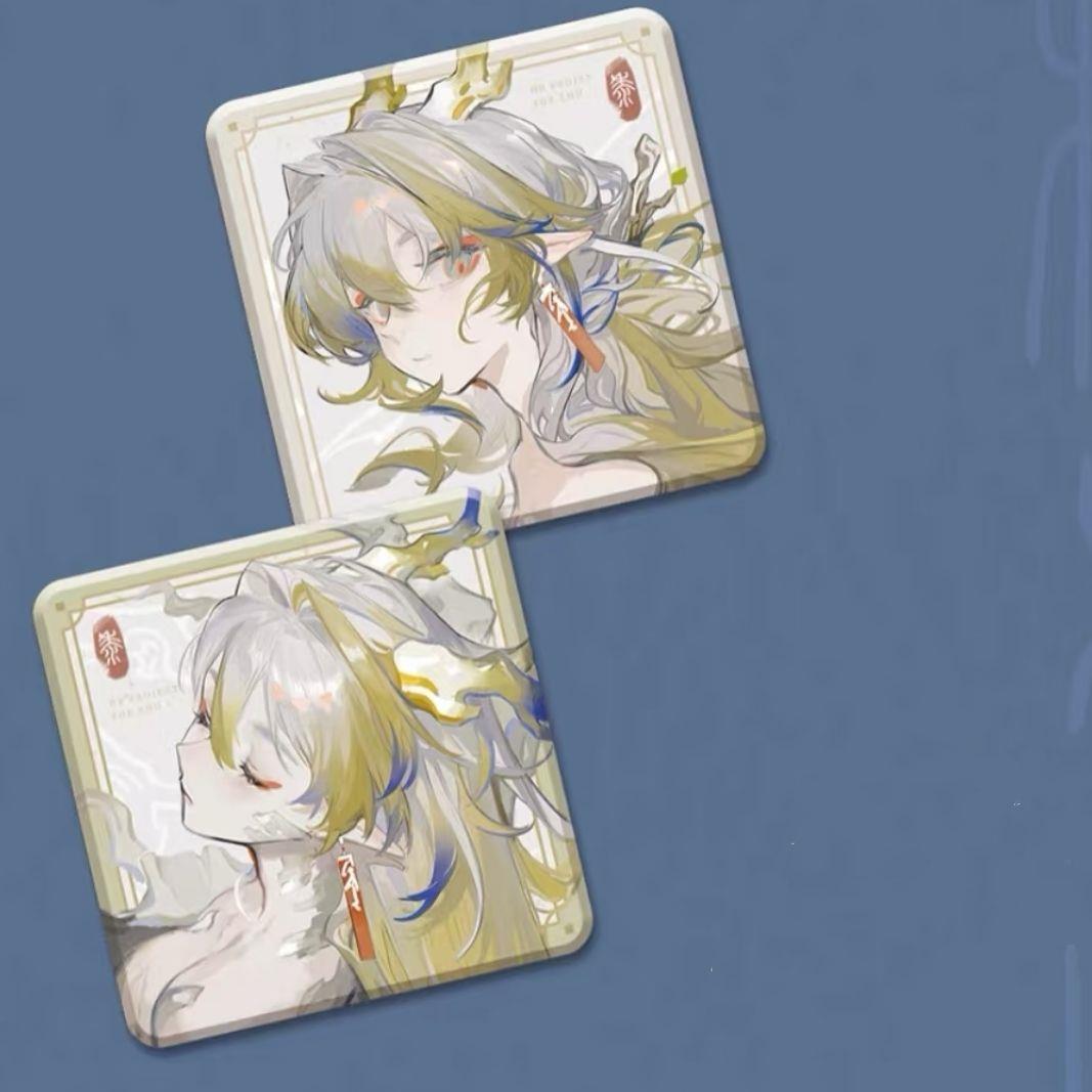 小红书同款明日方舟周边树黍枯木生高颜值方形吧唧徽章背包挂饰