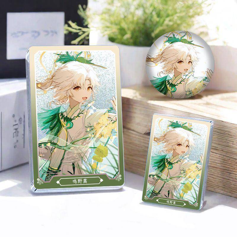 鸣野桑启蒿流沙麻将徽章吧唧二次元周边亚克力砖定制立牌创意礼物