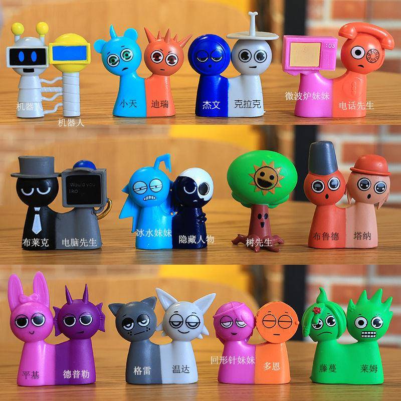 节奏盒子积木人仔suprunku节奏盒子游戏周边新角色冰块连合体变异