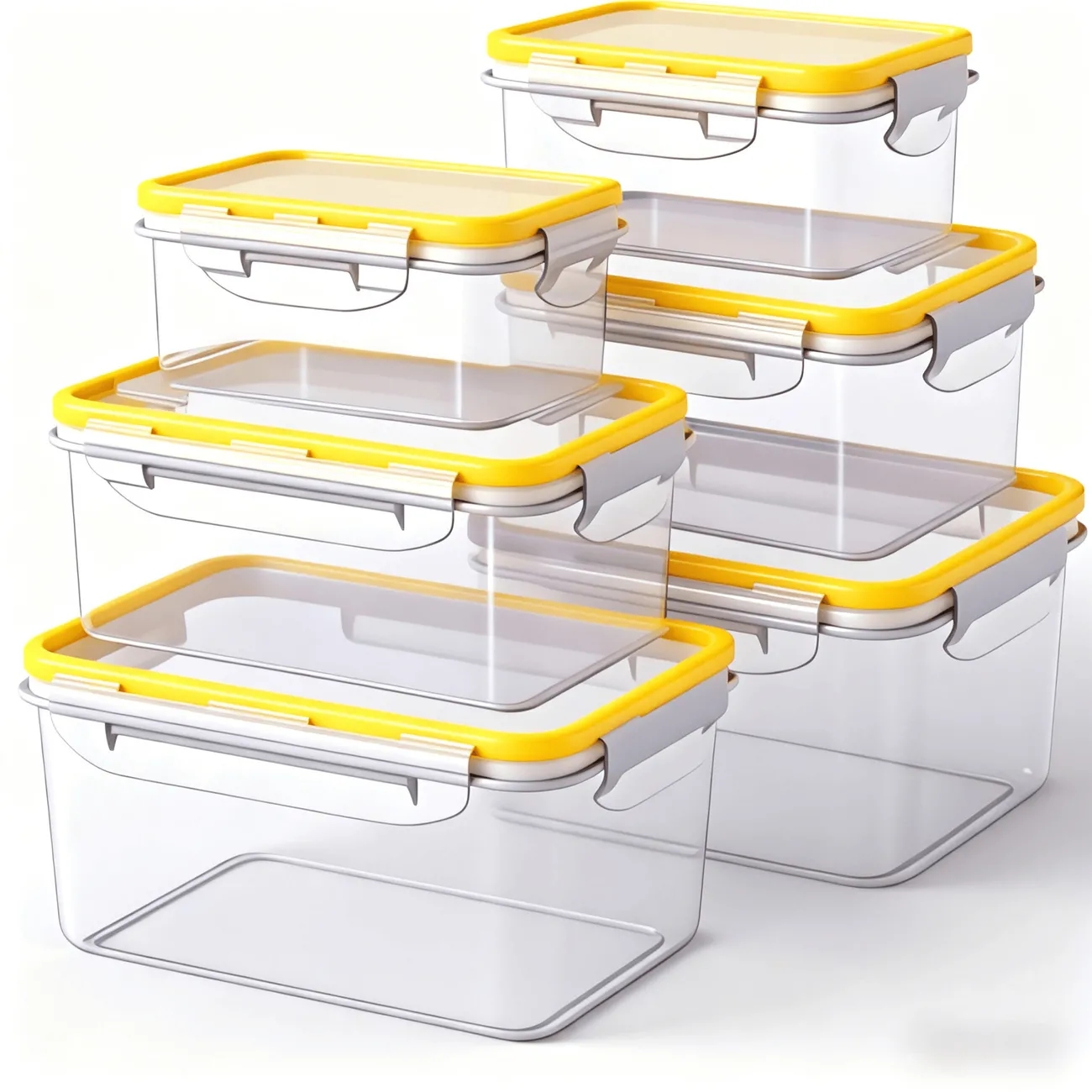 食物保鲜盒微波加热饭盒上班族便当盒带盖密封冰箱收纳盒子