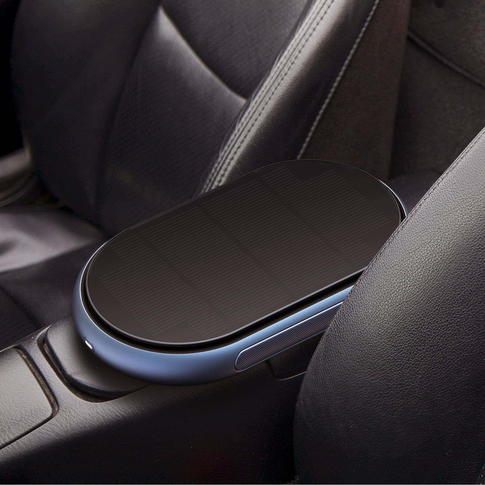 太阳能车载空气净化器铝合金汽车用负离子空气净化器直销