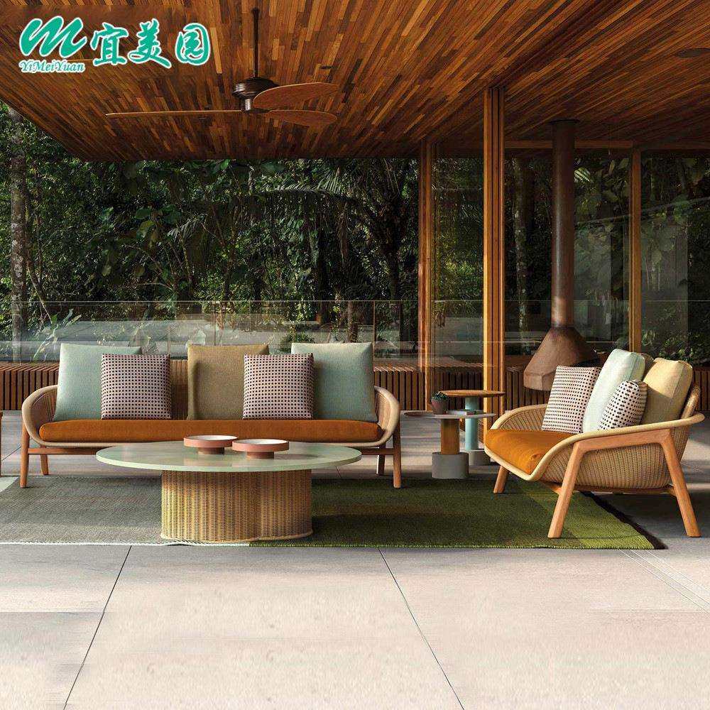 阳台小沙发藤编沙发休闲桌椅实木茶几组合户外花园庭院别墅家具,基础建材,脚轮/万向轮,淘宝优惠券,粉丝福利购,淘宝优惠卷