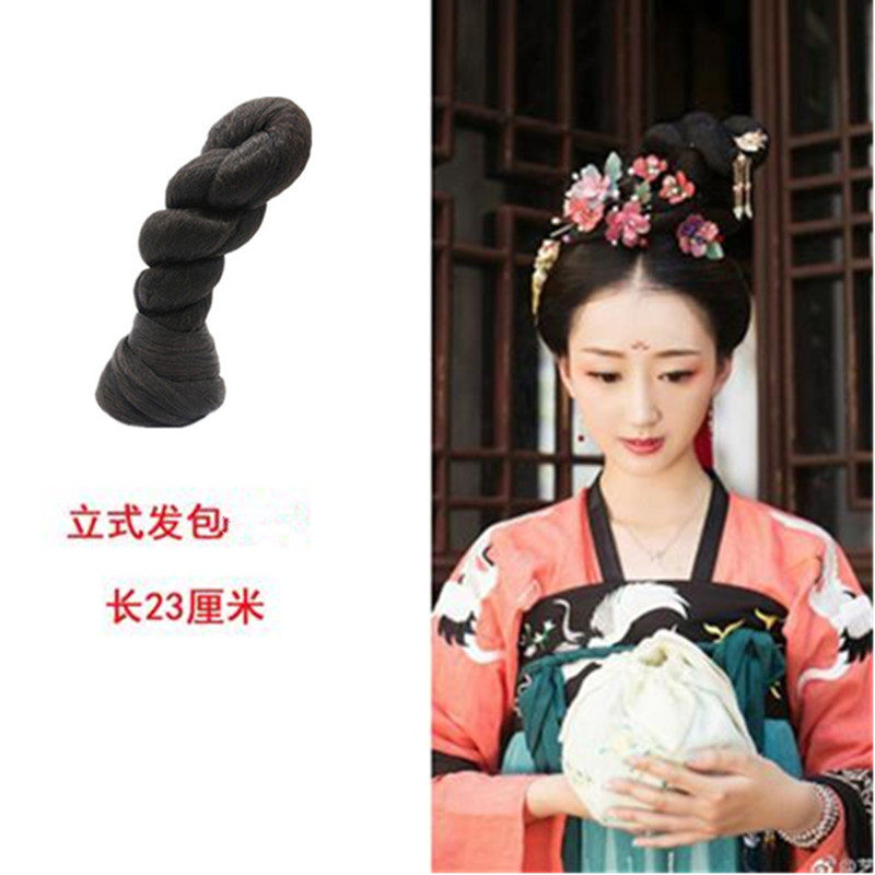 古装假发纯发丝可弯曲牛角垫发造型演出古风汉服麻花发包发髻包邮,美发护发/假发,直发片,淘宝优惠券,粉丝福利购,淘宝优惠卷