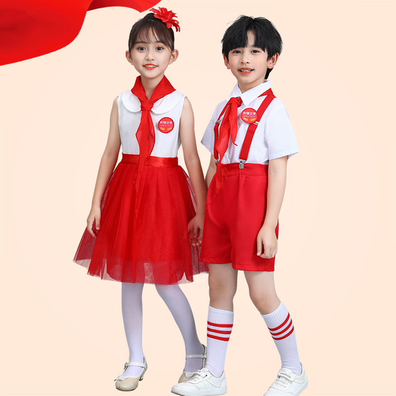 六一儿童合唱演出服男女童红领巾合唱团中小学生诗歌朗诵表演服装