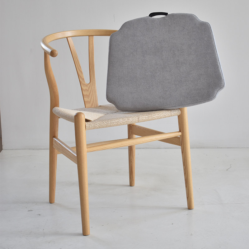 搭配实木椅子Y椅坐垫北欧风透气加厚四季pu皮可拆洗软布垫子座垫