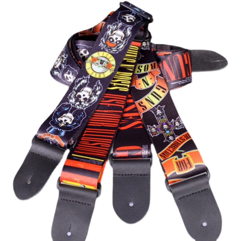 加拿大 Perris派瑞斯Gun N Roses枪花签名款皮/布制电木吉他背带