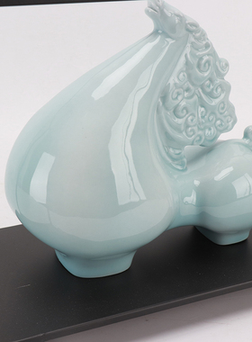 新中式陶瓷马摆件家居饰品酒店博古架客厅玄关酒柜软装骏马工艺品