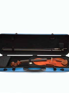 小提琴琴盒 VB10-44 蓝色长方形小提琴盒子 玻璃钢碳纤维 4/4尺寸