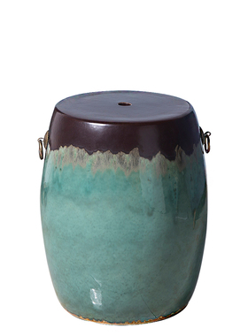 创意复古陶瓷鼓凳摆件家居客厅卧室落地摆设凳子软装饰品乔迁礼物