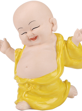 中式禅意陶瓷招财弥勒笑佛创意玄关客厅家居办公室装饰品小摆件