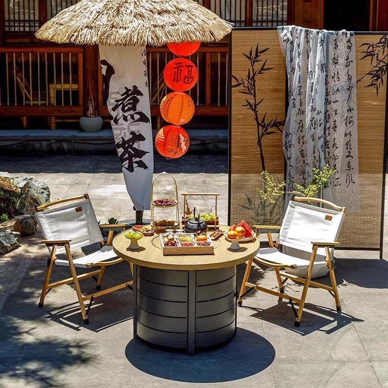 围炉煮茶家用户外烧烤桌庭院别墅烤火炉室内取暖烤火桌炭烤炉套装,住宅家具,户外烧烤桌,淘宝优惠券,粉丝福利购,淘宝优惠卷