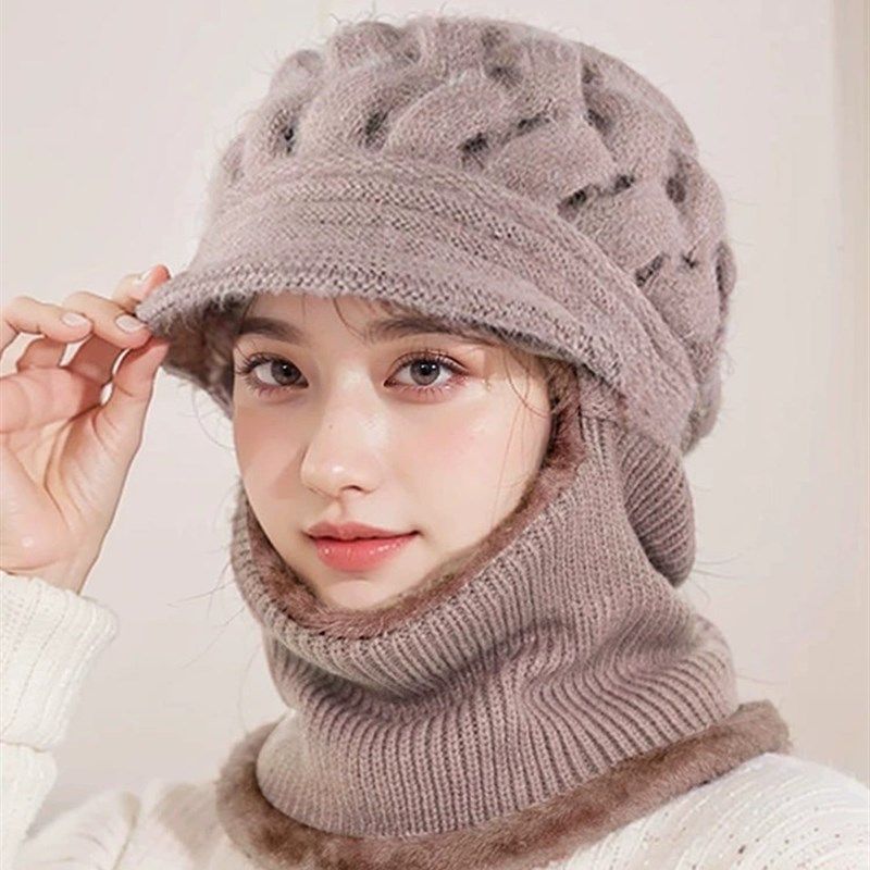 帽子女冬季加绒保暖中老年人奶奶妈妈骑车防风围脖针织毛线连身帽,电动车/配件/交通工具,电动车面罩/帽,淘宝优惠券,粉丝福利购,淘宝优惠卷