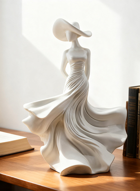 创意奶油魅影女神雕塑艺术摆件高级电视柜客厅玄关酒柜家居装饰品