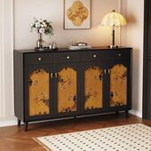 饰柜餐边柜收纳柜 柜家用门口香云纱高端玄关柜进门装 法式 复古风鞋