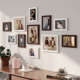 简约现代免打孔实木客厅背景墙装 饰房间挂墙卧室相册墙创意组合