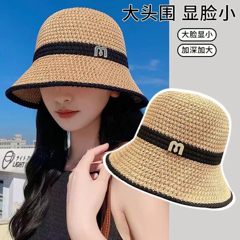 春夏時(shí)尚百搭鏤空網(wǎng)眼戶外休閑女帽女士遮陽(yáng)帽子漁夫帽盆帽