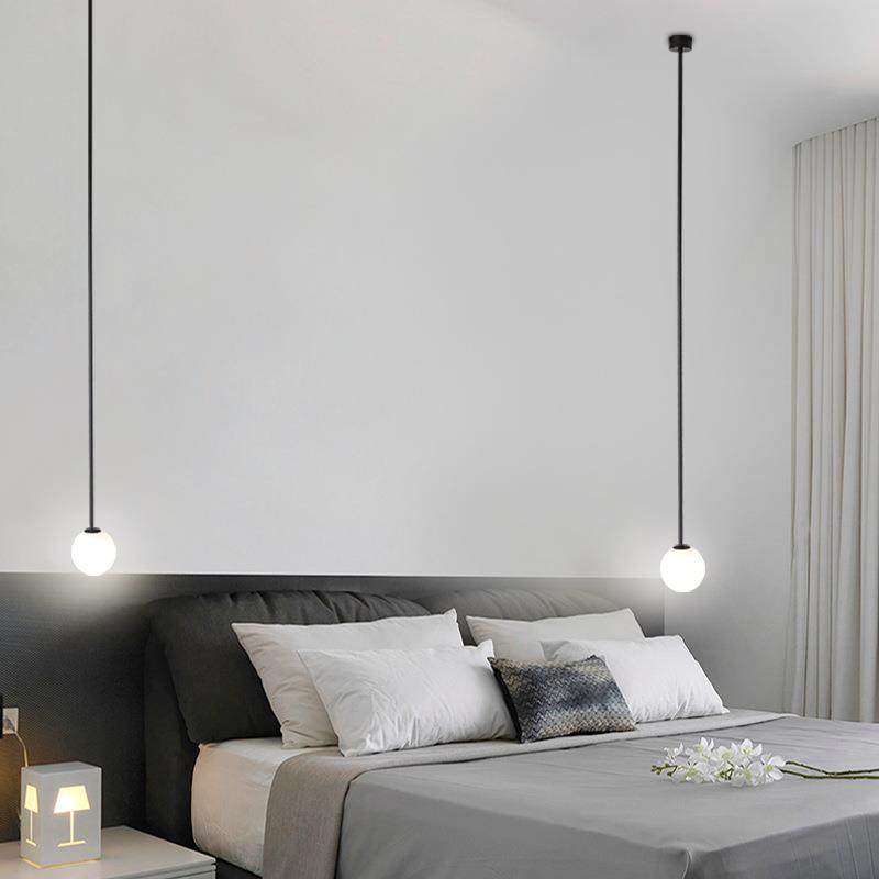 设计师单头小吊灯 简约现代设计创意个性餐厅吧台卧室床头吊灯