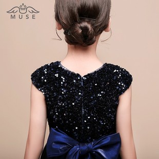 儿童礼服女钢琴表演服装主持人唱歌朗诵演讲比赛女童晚礼服公主裙