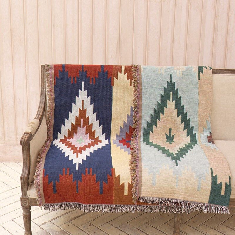 北欧几何客厅沙发巾休闲毯全棉线毯沙发巾盖巾地毯桌布茶几布挂毯,居家布艺,沙发套,淘宝优惠券,粉丝福利购,淘宝优惠卷