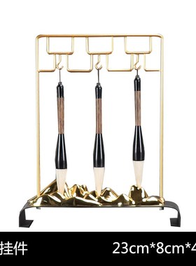新中式毛笔架摆件创意客厅家居书房禅意办公桌玄关电视柜软装饰品