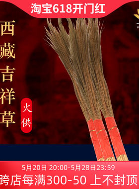 西藏天然吉祥草火供草康巴吉祥草火供吉祥草长一把30支寿茅草干花