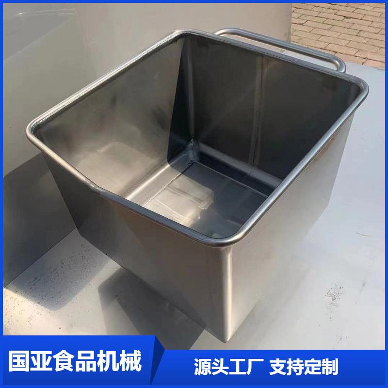 304不锈钢小料车 200L肉桶车 手推式小推车 下料接料物料车