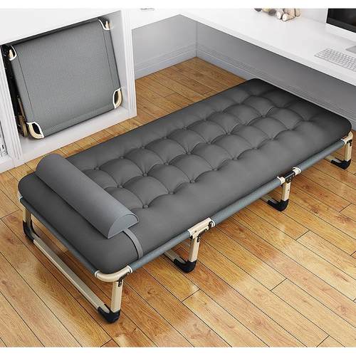 午睡折叠床办公室不锈钢简易单人应急午休躺椅陪护折叠户外行军