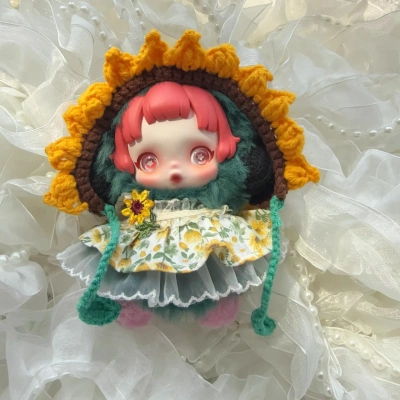 爆款仅衣服】SP冬日乐章系列泡泡玛特搪胶公仔衣服变奏曲向日葵套