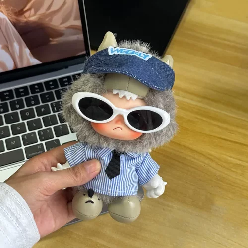 新款不羁娃衣 I'm zsiga系列搪胶毛绒玩具挂件蓝衬衫潮牌套装衣服