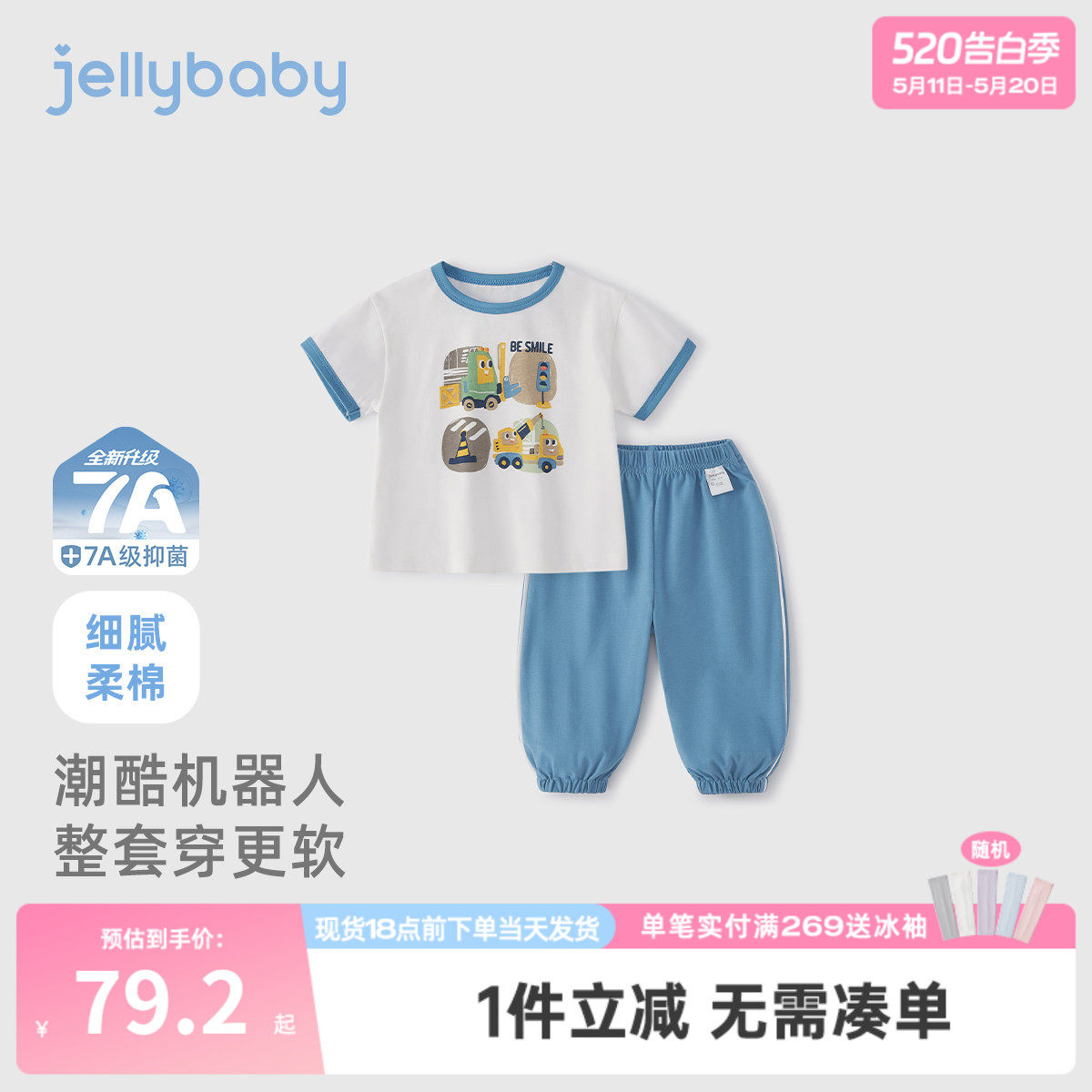 女童夏款两件套宝宝可爱短袖长裤婴儿夏装小童夏季衣服潮儿童套装