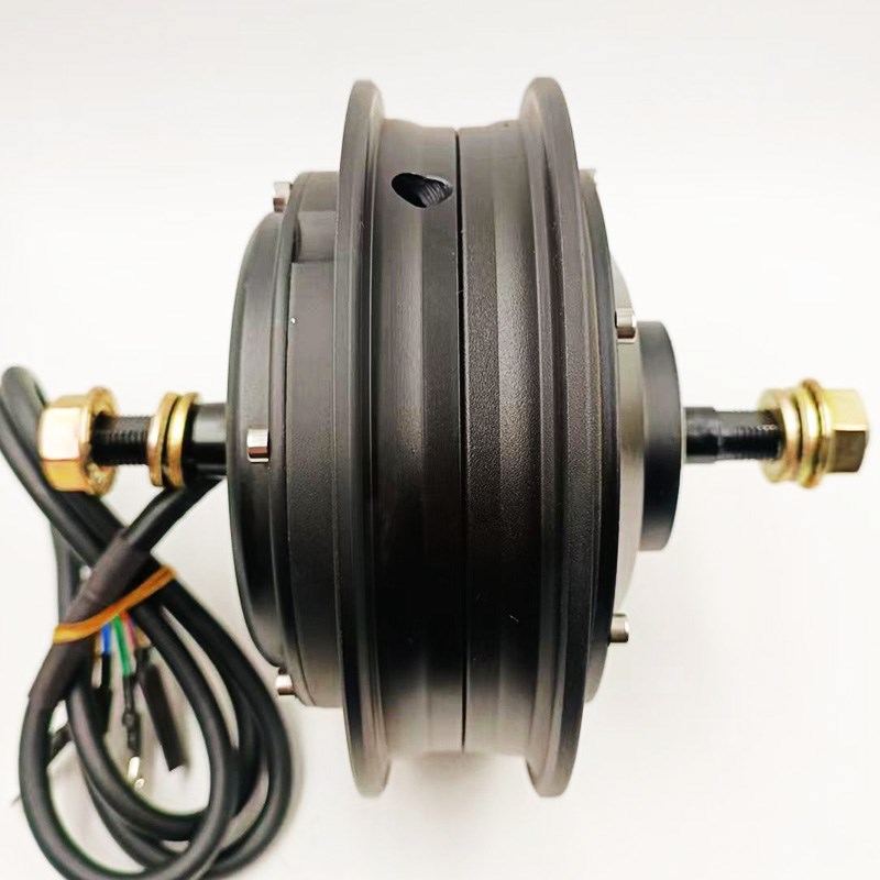 10寸滑板车大功率电机48 60V1500W50H分体式安装充气胎改装用