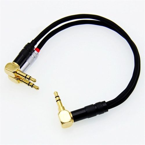 适用罗德二合一连接线无线麦克风一分二话筒一拖二左右转接线3.5m