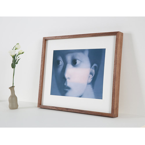 黑胡桃L3裱画框外框装裱创意相框定制实木原木边框细窄边挂墙a4大