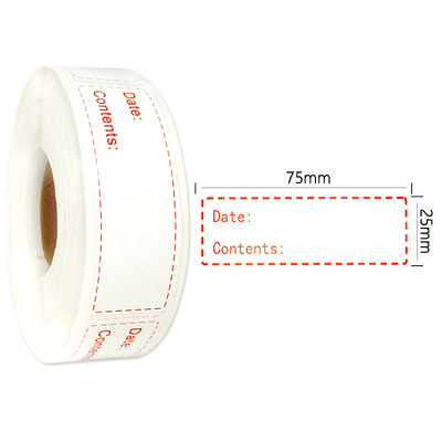 150张/卷贴纸3种颜色日期防水贴纸厨房食物标签存储内容标记贴