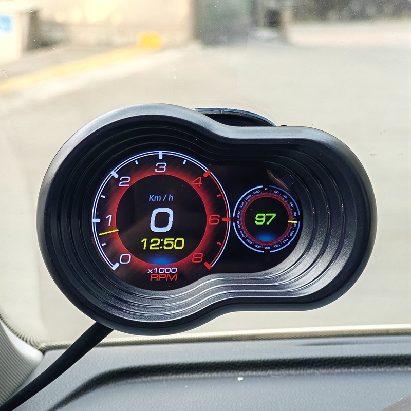 F9汽车智能OBD多功能显示器行车电脑油耗表故障码涡轮压力表改装