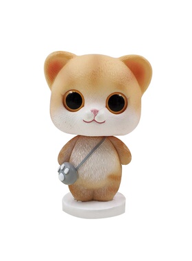 创意可爱治愈系摇头猫咪公仔烘培蛋糕饰品网红车载装饰摆件办公女