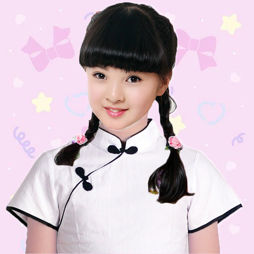 女童旗袍夏季中式民国风复古宝宝唐装连衣裙小学生演出服周岁红色